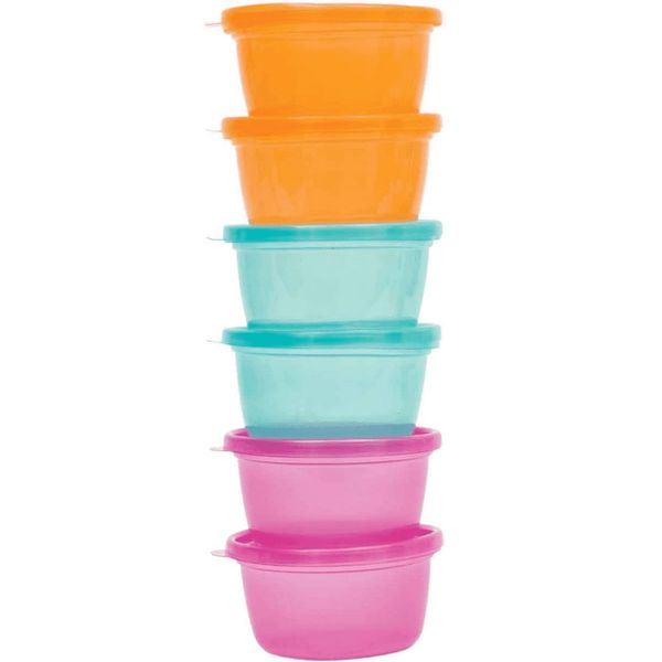 Conjunto de Potinhos para Papinha 6 Unidades Cores Sortidas Buba