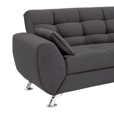Conjunto de Sofá 2 e 3 Lugares Larissa II Suede Cinza