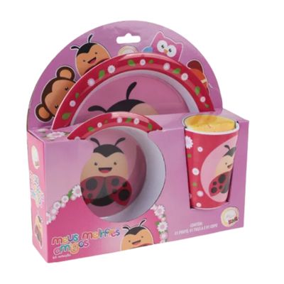 Kit Alimentação Infantil Melhores Amigos Joaninha - Art House