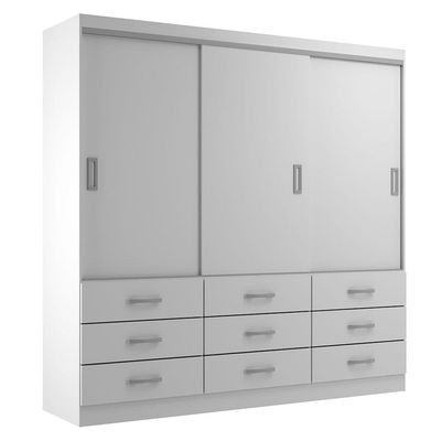 Guarda-Roupa Casal Isabela 3 PT 9 GV Branco