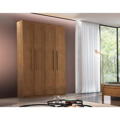 Guarda-Roupa Solteiro Malibu 4 PT 2 GV Imbuia