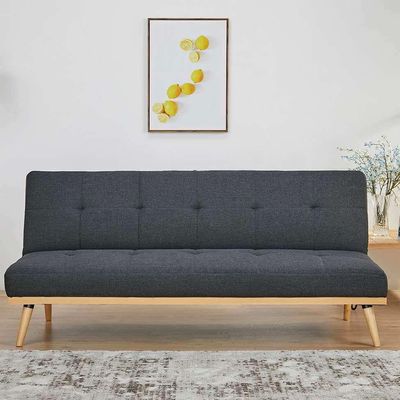 Sofá-Cama 3 Lugares Casal Córsega Cinza Escuro
