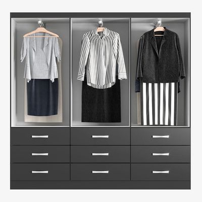 Guarda-Roupa Casal Isabela 3 PT 9 GV Preto