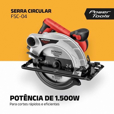 Serra Circular Mondial Power Tools Fsc-04 Serra Circular 60hz 220V