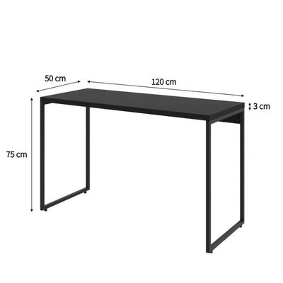 Mesa de Escritório Studio Preta 120 cm