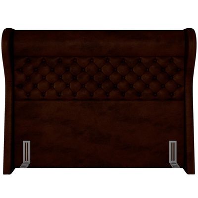 Cabeceira Cama Box King 195 cm P05 Madrid Couríssimo Marrom - Lyam Decor