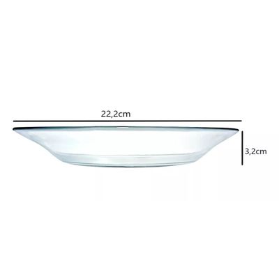 Prato Fundo Vidro Duralex 22cm Astral 6 Unidades - Nadir 0008