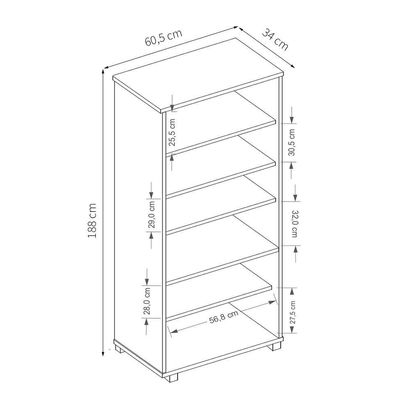 Estante Livreiro Office Preto