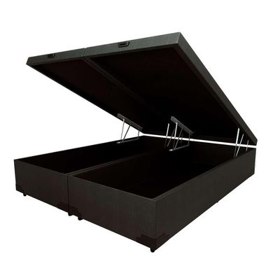 Base para Cama Box Queen Martin Premium com Baú Linho (47x158x198 cm) Grafite