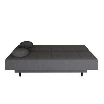 Sofá-Cama Casal 3 Lugares Jimmy Suede Grafite