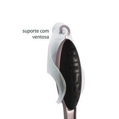 Rodo de Pia Cinza Rodinho Suporte Ventosa 16cm