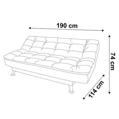 Sofá-Cama 3 Lugares Casal Premium Suede Velvet Bege
