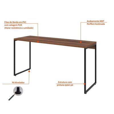 Mesa de Escritório Studio Nogal 150 cm