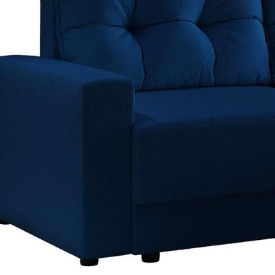 Sofá 3 Lugares Retrátil Lubeck Linho Azul Marinho