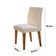 Conjunto de Mesa de Jantar Berlim II com Tampo de Vidro Off White e 4 Cadeiras Grécia Veludo Creme