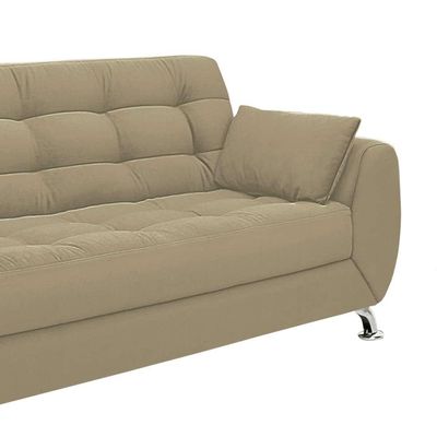 Sofá 3 Lugares Larissa II Suede Bege