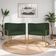 Kit 02 Poltronas Decorativas Luna Base De Ferro Dourado Linho Verde
