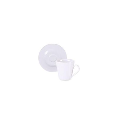 Conjunto Xícara E Pires De Café Tramontina Mesh Em Porcelana, 70 Ml 2 Peças