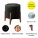 Kit 2 Puff Decorativo Para Sala Redondo Luxo Viena Suede preto