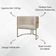 Poltrona Decorativa Recepção Luna Suede Base Ferro Champagne Bege Suede