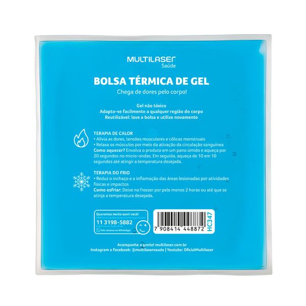 Bolsa Térmica Transparente em Gel - Tamanho P - Multilaser Saúde - HC347 HC347