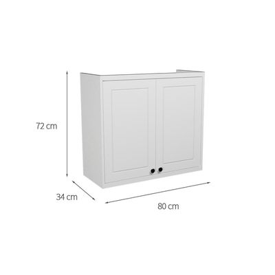 Armário Aéreo Évora 2 PT Branco Ártico 80 cm