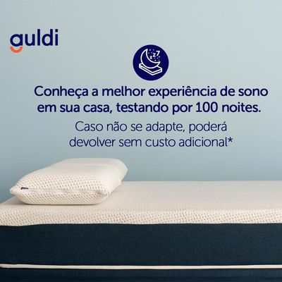 Colchão Solteiro King Mola Ensacada Guldi Macio (25x96x203) Azul e Branco