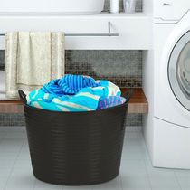 Balde Cesto Organizador Multiuso Preto Cesta 42L e 20L