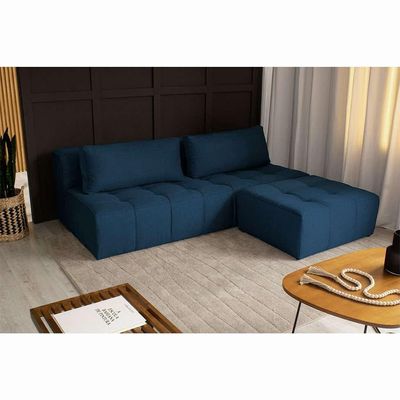 Sofá 3 Lugares Modular Soho Linho Azul Marinho