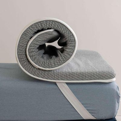 Pillow Top Queen Guldi Dream com Espuma D50 Viscoelástica com Alça (5x158x198) Branco e Cinza
