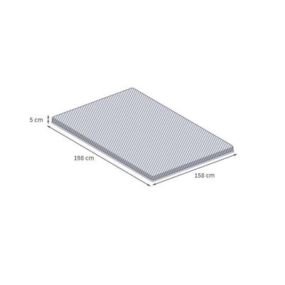 Pillow Top Queen Guldi Dream com Espuma D50 Viscoelástica com Alça (5x158x198) Branco e Cinza