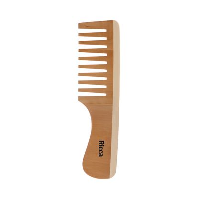 Pente para Cabelo Ricca Madeira Dente Largo