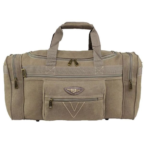Sacola Viagem Bolsa Mala Média Academia Lona JA7011 bege