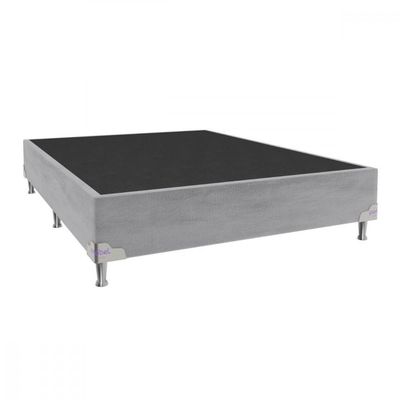Base Para Cama Box Casal 138x188x28 Sued Portobel Cinza