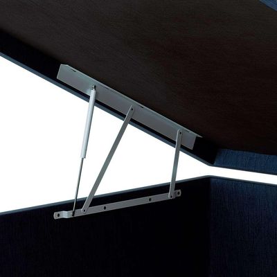 Cama Box Baú com Colchão Casal Guldi Duplo Plus D28 Azul e Branco