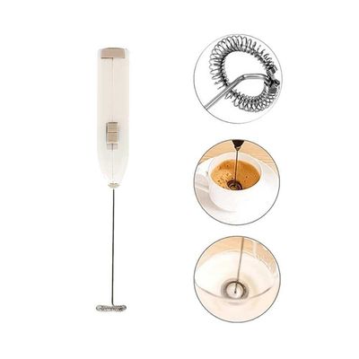 Mini Mixer Elétrico Para Bebidas Inox E Plástico Branco Lyor