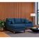 Sofá 3 Lugares Beny Com Chaise Esquerdo Linho Azul Marinho