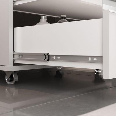 Conjunto Gabinete Banheiro Creta 60cm (gabinete+espelheira+cuba) Branco Inteiro