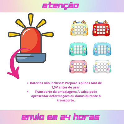 Pop It Speed Push Eletrônico Game Console Crianças Brinquedos Adulto Fidget Alívio Do Estresse Interativos vermelho