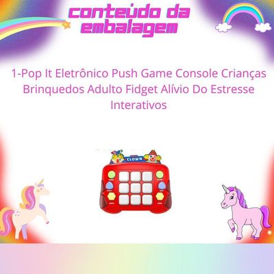 Pop It Speed Push Eletrônico Game Console Crianças Brinquedos Adulto Fidget Alívio Do Estresse Interativos vermelho