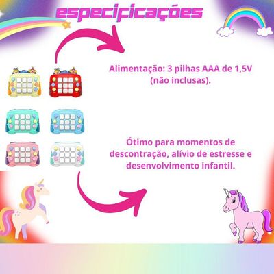 Pop It Speed Push Eletrônico Game Console Crianças Brinquedos Adulto Fidget Alívio Do Estresse Interativos vermelho