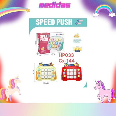 Pop It Speed Push Eletrônico Game Console Crianças Brinquedos Adulto Fidget Alívio Do Estresse Interativos vermelho