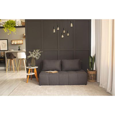 Sofá 2 Lugares Modular Soho Linho Grafite