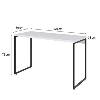 Mesa de Escritório Studio Branca 120 cm