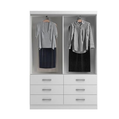 Guarda-Roupa Solteiro Treviso 4 PT 6 GV Branco