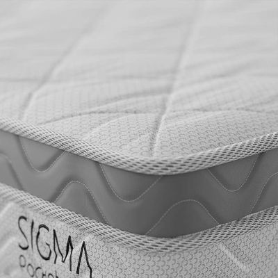 Colchão Solteirão Sigma Molas Ensacadas (22x108x198) Branco e Cinza