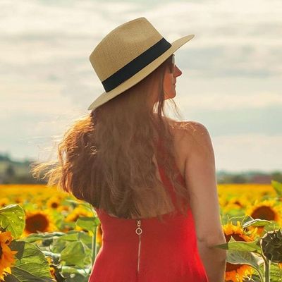 Chapéu Panamá De Palha De Verão Chapéu De Sol De Aba Larga Fedora