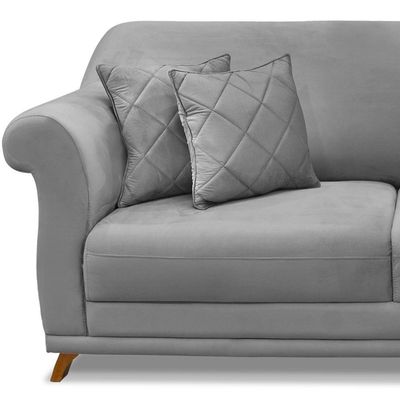 Sofa 2 Lugares Retro Polo 180cm Com Almofada Veludo 2938 Ezz 2938