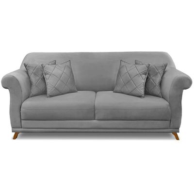Sofa 2 Lugares Retro Polo 180cm Com Almofada Veludo 2938 Ezz 2938