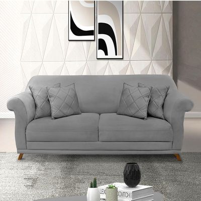 Sofa 2 Lugares Retro Polo 180cm Com Almofada Veludo 2938 Ezz 2938